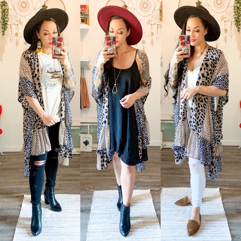 Animal Mixed Print Kimono - Picture 3 of 3